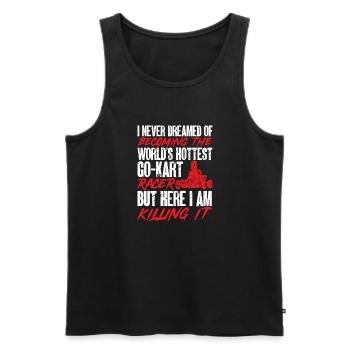 Go Kart Racing Karting Karting - Men's Premium Organic Tank Top - black - Front - Michal (187cm)