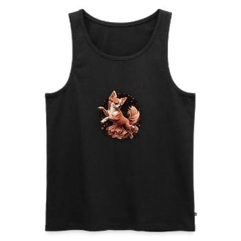 Chihuahua | Ballerina | Ballet | Dance | Dancing | - Männer Premium Bio Tank Top - Schwarz - Vorne - AI Model Male 178 light (178cm)