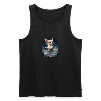 Chihuahua | Ballerina | Ballet | Dance | Dancing | - Männer Premium Bio Tank Top - Schwarz - Vorne - AI Model Male 178 light (178cm)