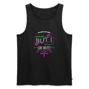 Computer Language Funny Sayings Father - Men's Premium Organic Tank Top - black - Front - AI Model Male 178 light (178cm)