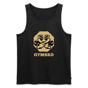 blockedTitle - Männer Premium Bio Tank Top - Schwarz - Vorne - Michal (187cm)