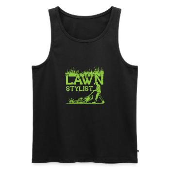 Rasenmäh Motiv I Rasenmäher für Gärtner - Männer Premium Bio Tank Top - Schwarz - Vorne - Michal (187cm)