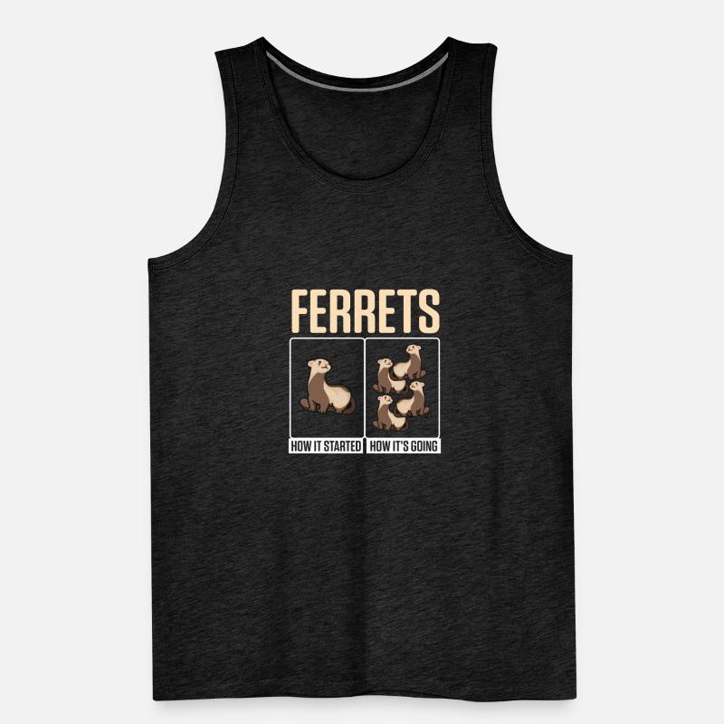 Weasel Cute Ferrets How It Started How It's Going Männer Premium Bio Tank Top