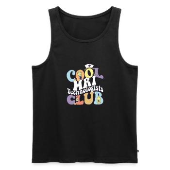 Cool Mri Technologists Club Rad Tech Squad - Men's Premium Organic Tank Top - black - Front - AI Model Male 178 light (178cm)