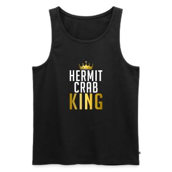Cadeaux de crabe ermite - Débardeur bio Premium Homme - noir - Devant - Michal (187cm)