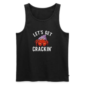 Cadeaux de crabe ermite - Débardeur bio Premium Homme - noir - Devant - Michal (187cm)