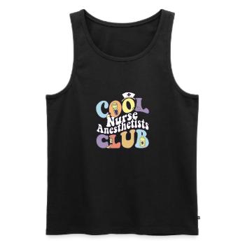 Cool Nurse Anesthetists Club Anesthesiologist - Men's Premium Organic Tank Top - black - Front - Michal (187cm)
