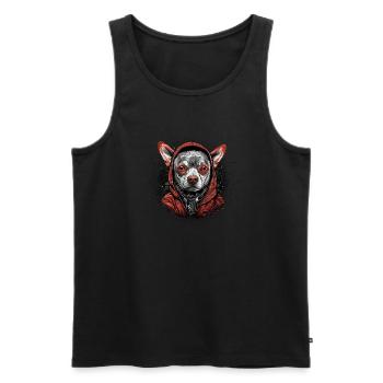 Chihuahua | Chien Cool | Rap | Hip-Hop | Gangster - Débardeur bio Premium Homme - noir - Devant - Michal (187cm)