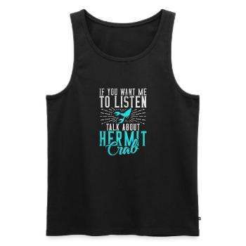 Hermit Crab Gifts - Men's Premium Organic Tank Top - black - Front - Michal (187cm)