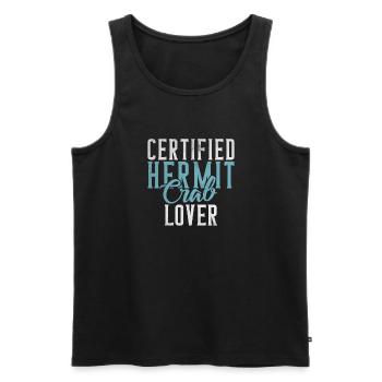 Hermit Crab Gifts - Men's Premium Organic Tank Top - black - Front - Michal (187cm)