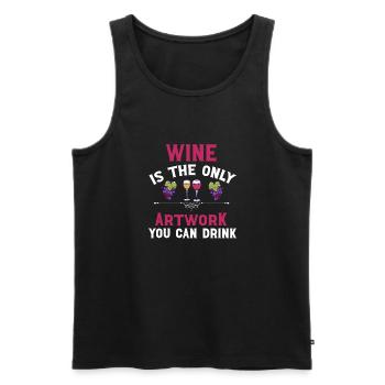 Winzer Wein Spruch für Weinliebhaber - Männer Premium Bio Tank Top - Schwarz - Vorne - Michal (187cm)