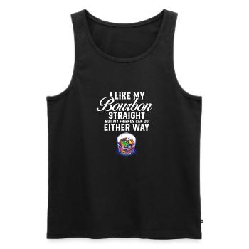 LGBT Proud Ally I Like My Bourbon Straight Gay - Männer Premium Bio Tank Top - Schwarz - Vorne - Michal (187cm)