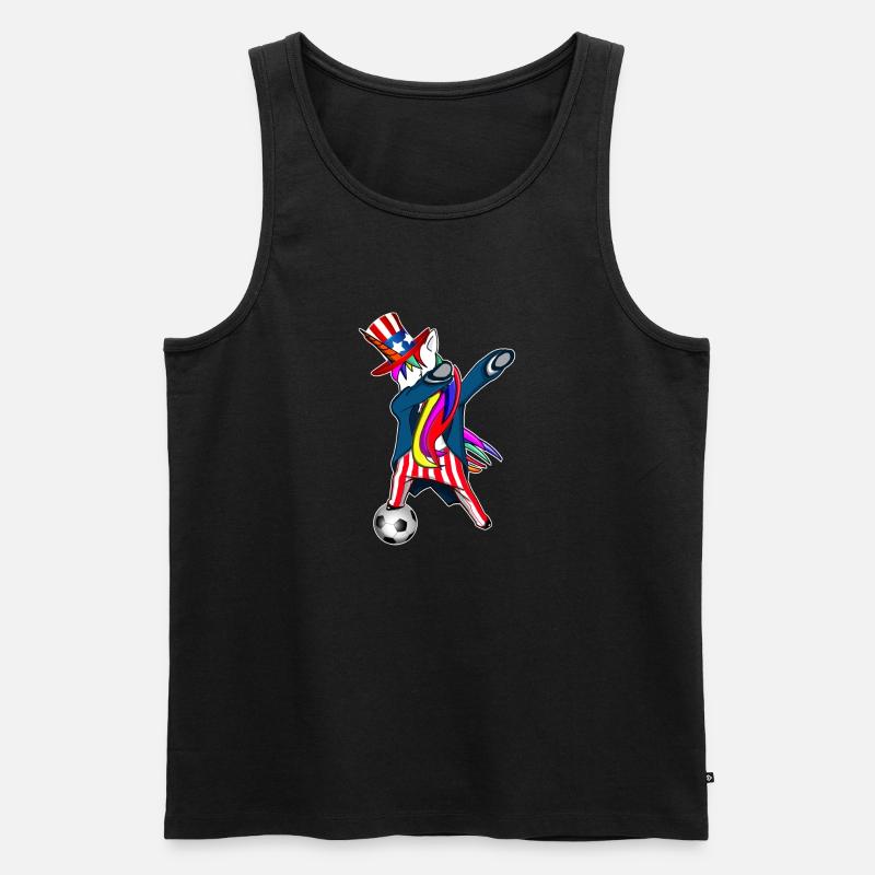 4. Juli Dabbing US-Einhorn - Männer Premium Bio Tank Top - Schwarz