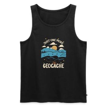 Juste une géocache Geocahing Geocahing de plus - Débardeur bio Premium Homme - noir - Devant - Michal (187cm)