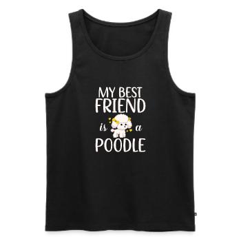 Poodle Gifts - Männer Premium Bio Tank Top - Schwarz - Vorne - Michal (187cm)