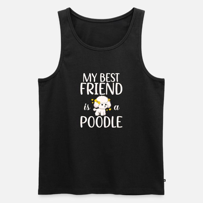 Poodle Gifts - Männer Premium Bio Tank Top - Schwarz