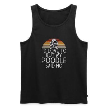 Poodle Gifts - Männer Premium Bio Tank Top - Schwarz - Vorne - Michal (187cm)