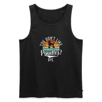 Poodle Gifts - Männer Premium Bio Tank Top - Schwarz - Vorne - Michal (187cm)