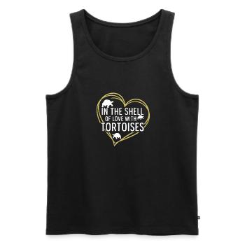In The Shell Of Love With Tortoises Reptile Valent - Men's Premium Organic Tank Top - black - Front - Michal (187cm)