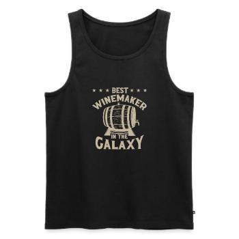 Winzer Wein Spruch für Weinliebhaber - Männer Premium Bio Tank Top - Schwarz - Vorne - AI Model Male 178 light (178cm)