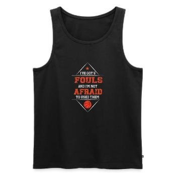Basketball Spruch Motiv I Basketballer - Männer Premium Bio Tank Top - Schwarz - Vorne - Michal (187cm)