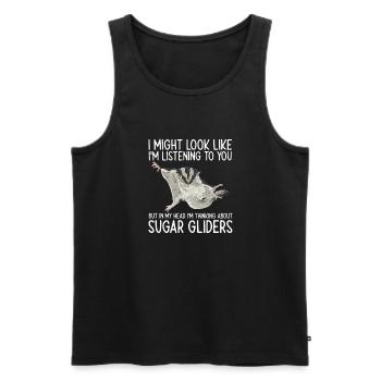 Short-headed glider Sugar Glider - Men's Premium Organic Tank Top - black - Front - AI Model Male 178 light (178cm)