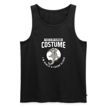 Short-headed glider Sugar Glider - Men's Premium Organic Tank Top - black - Front - AI Model Male 178 light (178cm)