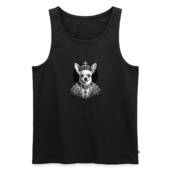 Chihuahua - Chien Pape Église Prêtre Catholique - Débardeur bio Premium Homme - noir - Devant - Michal (187cm)