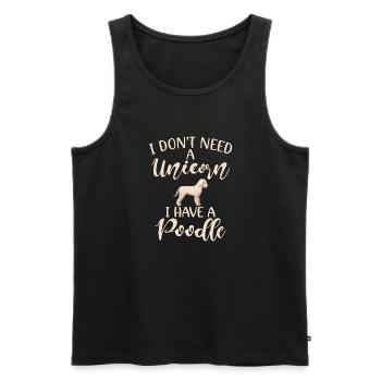 Poodle Gifts - Männer Premium Bio Tank Top - Schwarz - Vorne - Michal (187cm)