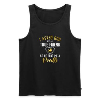 Poodle Gifts - Männer Premium Bio Tank Top - Schwarz - Vorne - Michal (187cm)