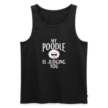 Poodle Gifts - Männer Premium Bio Tank Top - Schwarz - Vorne - Michal (187cm)