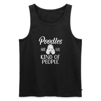 Poodle Gifts - Männer Premium Bio Tank Top - Schwarz - Vorne - Michal (187cm)