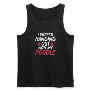 Poodle Gifts - Männer Premium Bio Tank Top - Schwarz - Vorne - Michal (187cm)