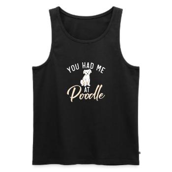 Poodle Gifts - Männer Premium Bio Tank Top - Schwarz - Vorne - Michal (187cm)