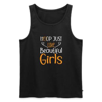 Basketball Spruch Motiv I Basketballer - Männer Premium Bio Tank Top - Schwarz - Vorne - Michal (187cm)