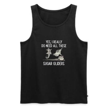 Short-headed glider Sugar Glider - Men's Premium Organic Tank Top - black - Front - AI Model Male 178 light (178cm)