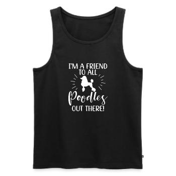 Poodle Gifts - Männer Premium Bio Tank Top - Schwarz - Vorne - Michal (187cm)