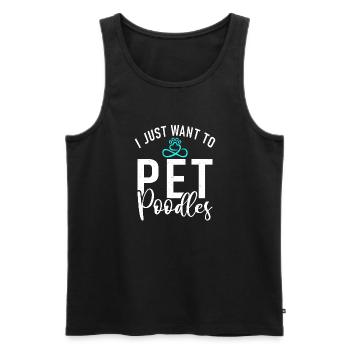 Poodle Gifts - Männer Premium Bio Tank Top - Schwarz - Vorne - Michal (187cm)