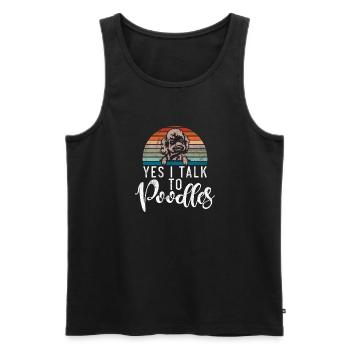 Poodle Gifts - Männer Premium Bio Tank Top - Schwarz - Vorne - Michal (187cm)
