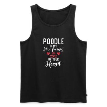 Poodle Gifts - Männer Premium Bio Tank Top - Schwarz - Vorne - Michal (187cm)