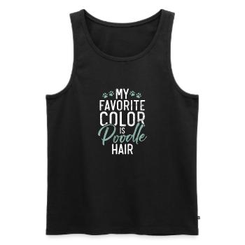 Poodle Gifts - Männer Premium Bio Tank Top - Schwarz - Vorne - Michal (187cm)