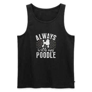 Poodle Gifts - Männer Premium Bio Tank Top - Schwarz - Vorne - Michal (187cm)