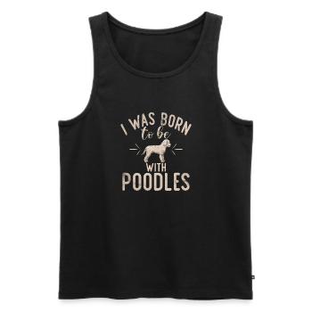 Poodle Gifts - Männer Premium Bio Tank Top - Schwarz - Vorne - Michal (187cm)