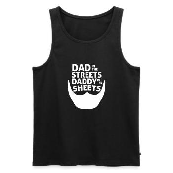 Dad In The Streets Dad In The Sheets Funny - Männer Premium Bio Tank Top - Schwarz - Vorne - AI Model Male 178 light (178cm)