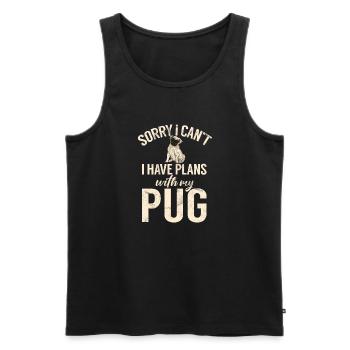 Pug Gifts for Pug Lovers - Männer Premium Bio Tank Top - Schwarz - Vorne - Michal (187cm)