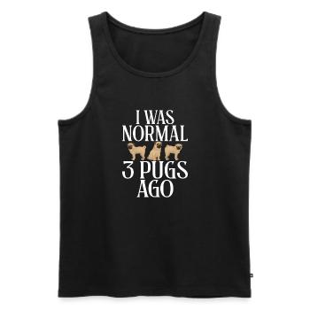 Pug Gifts for Pug Lovers - Männer Premium Bio Tank Top - Schwarz - Vorne - AI Model Male 178 light (178cm)