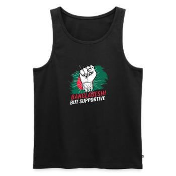 Pas bangladais mais un drapeau bangladais favorable - Débardeur bio Premium Homme - noir - Devant - Michal (187cm)