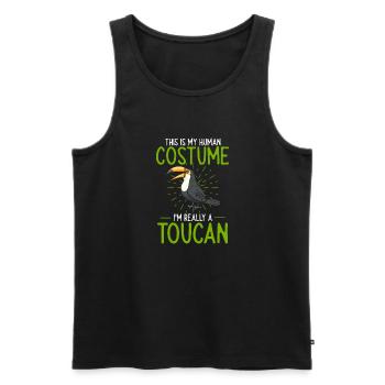 Toucan Bird Rainforest - Men's Premium Organic Tank Top - black - Front - AI Model Male 178 light (178cm)