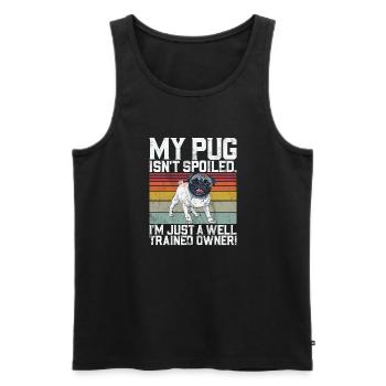 Pug Gifts for Pug Lovers - Men's Premium Organic Tank Top - black - Front - Michal (187cm)