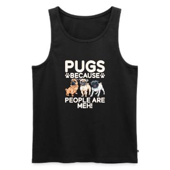Pug Gifts for Pug Lovers - Männer Premium Bio Tank Top - Schwarz - Vorne - Michal (187cm)